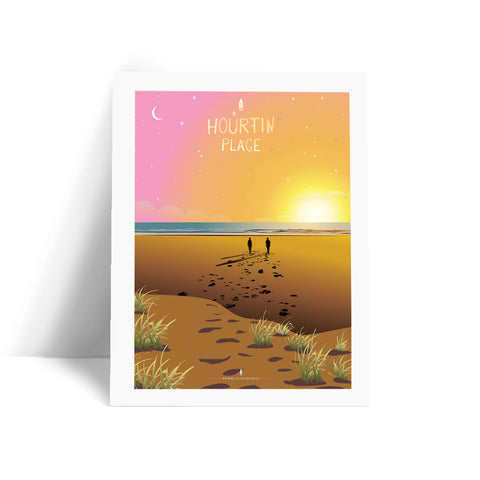 Hourtin Plage - Coucher de soleil rose